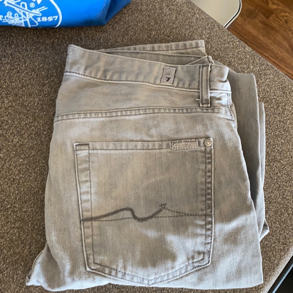 7 For All Mankind 32x34 Grey Jeans